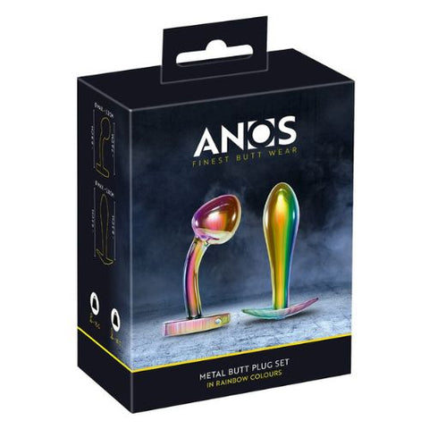 Anos Rainbow Metal Butt Plug Set from Nice 'n' Naughty