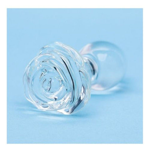 Clarity Utopian Bloom Glass Butt Plug from Nice 'n' Naughty