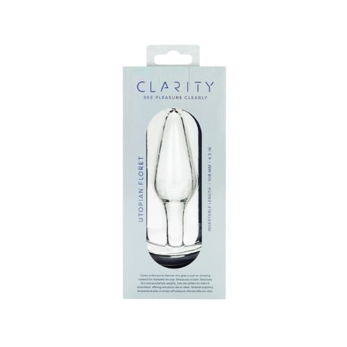 Clarity Utopian Floret Glass Butt Plug from Nice 'n' Naughty