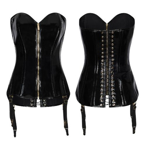 Guilty Pleasure Black Amber Corset w Detachable Straps from Nice 'n' Naughty