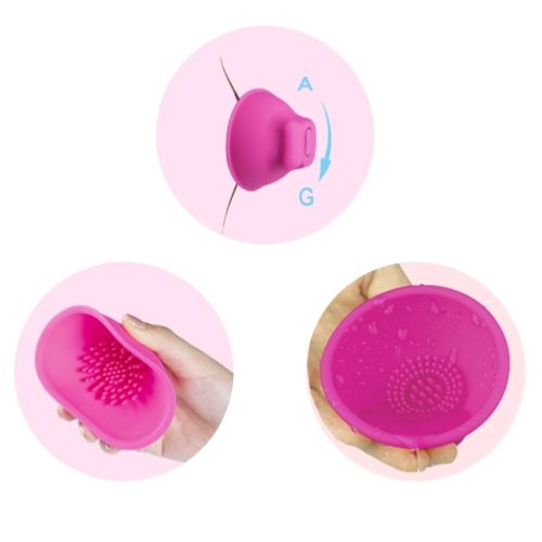 Honey Play Box Nina - Vibrating Nipple Suckers Pink Silicone from Nice 'n' Naughty
