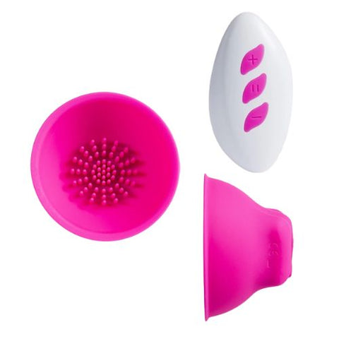 Honey Play Box Nina - Vibrating Nipple Suckers Pink Silicone from Nice 'n' Naughty