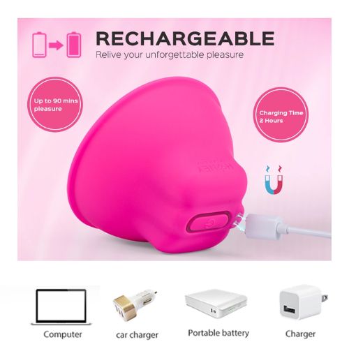 Honey Play Box Nina - Vibrating Nipple Suckers Pink Silicone from Nice 'n' Naughty