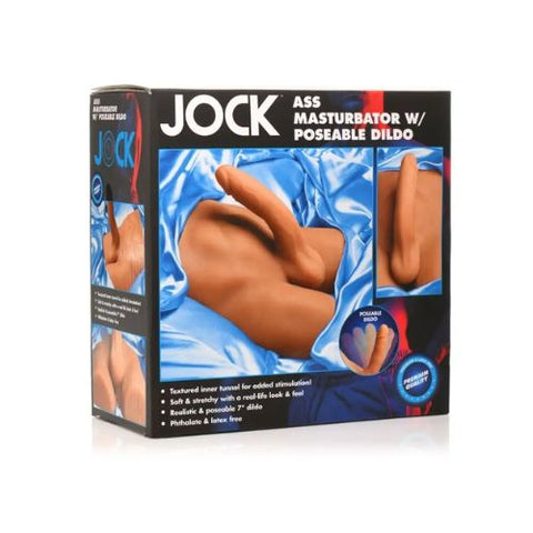 JOCK Ass Masturbator w/ Poseable Dildo Light Skin Tone from Nice 'n' Naughty