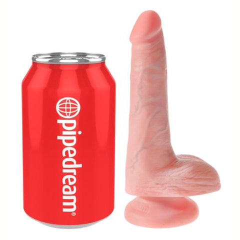 King Cock 6" Cock w Balls Light Skin Tone from Nice 'n' Naughty