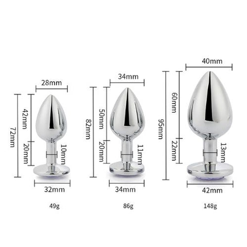 Toosh Metal Butt Plug Set Silver Set of 3 from Nice 'n' Naughty